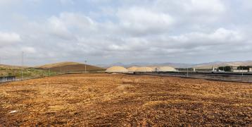 Assoro Biomethane Plant A Biomethane plant in Sicily, with citrus fruit waste in the foreground.