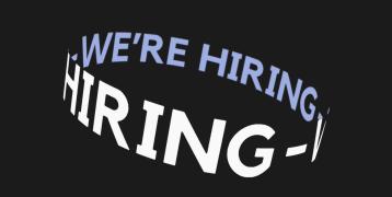 We're hiring We're hiring sign