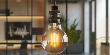 Lightbulb hanging over table Lightbulb hanging over table