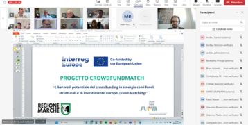 2nd stakeholder meeting Marche Region People discussing on the online meeting