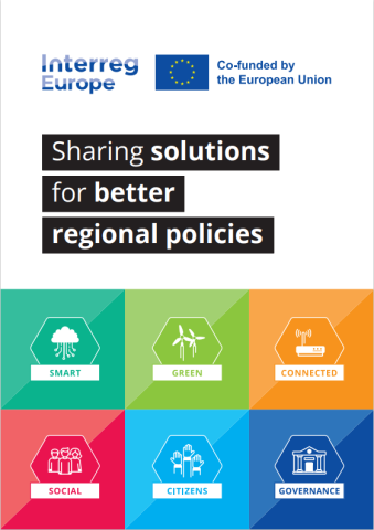 Interreg Europe programme brochure cover page of the 2021-2027 programme brochure